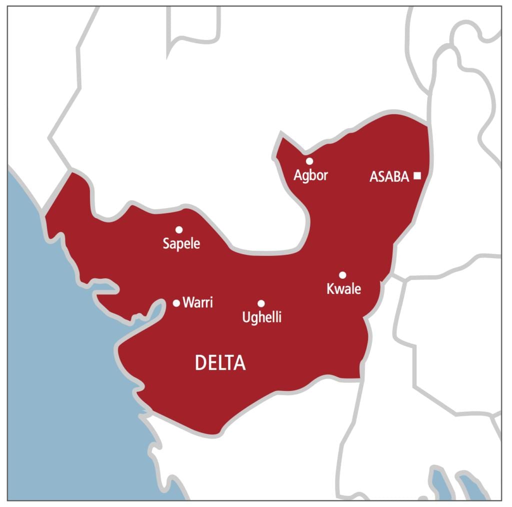 delta nigeria kaart