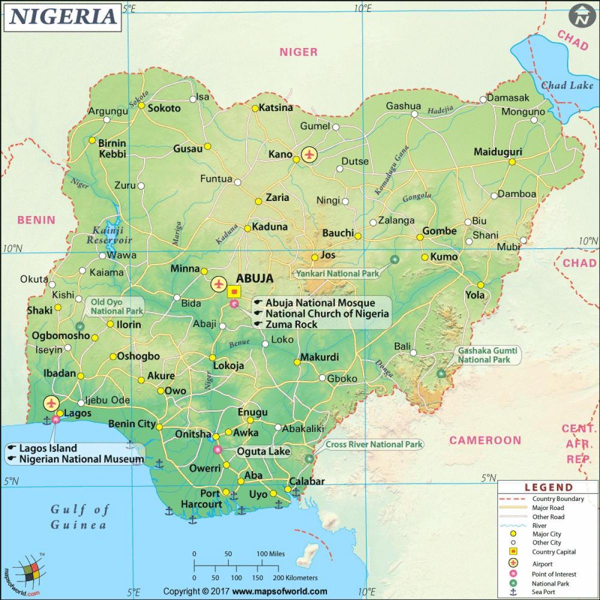 foto ' s van nigeriaanse kaart