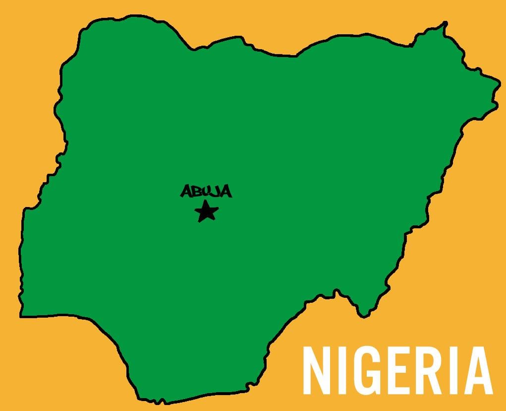 Kaart van de hoofdstad van nigeria 