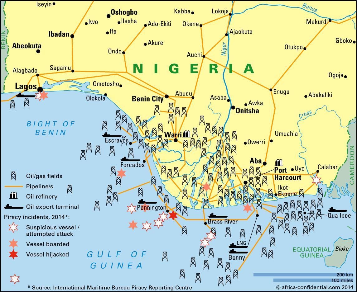 industriële kaart van nigeria