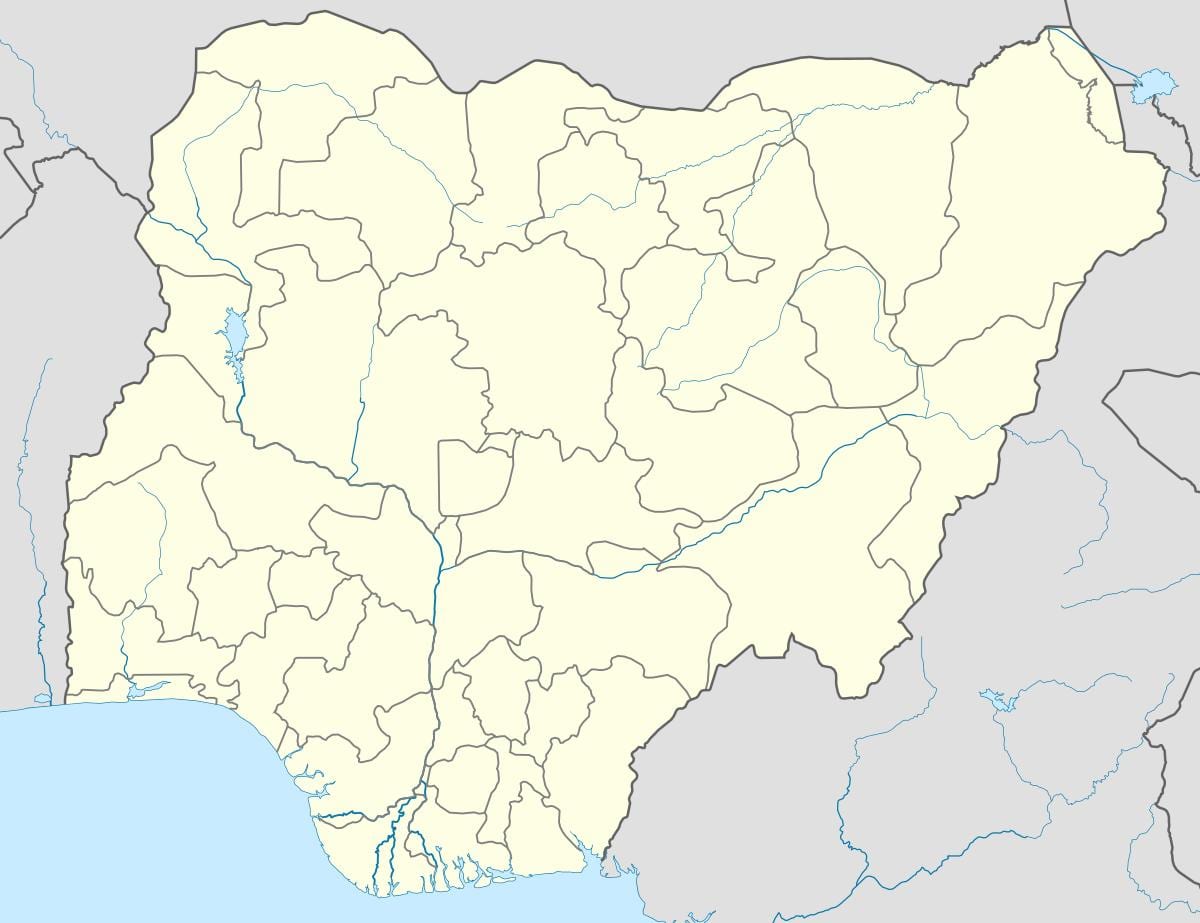 Kaart van woestijnvorming in nigeria