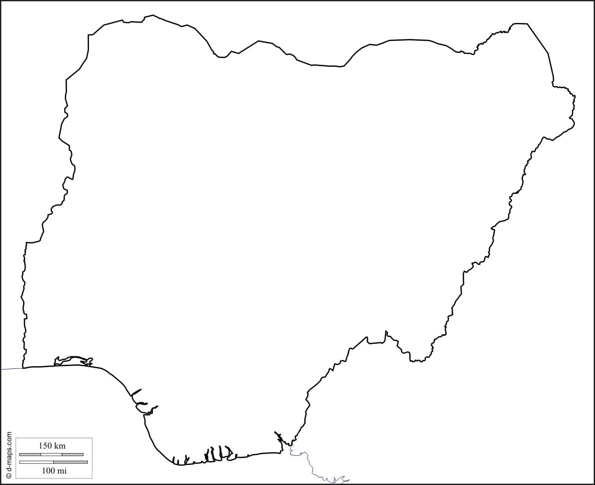 Kaart van nigeria overzicht