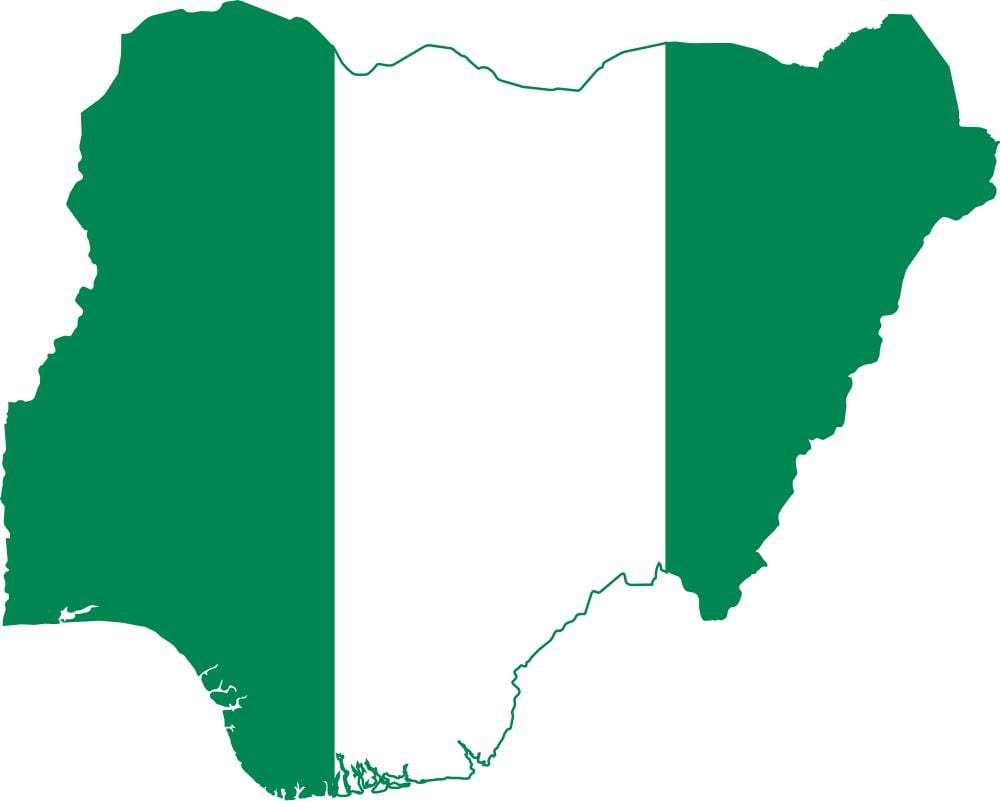 Kaart van nigeria png