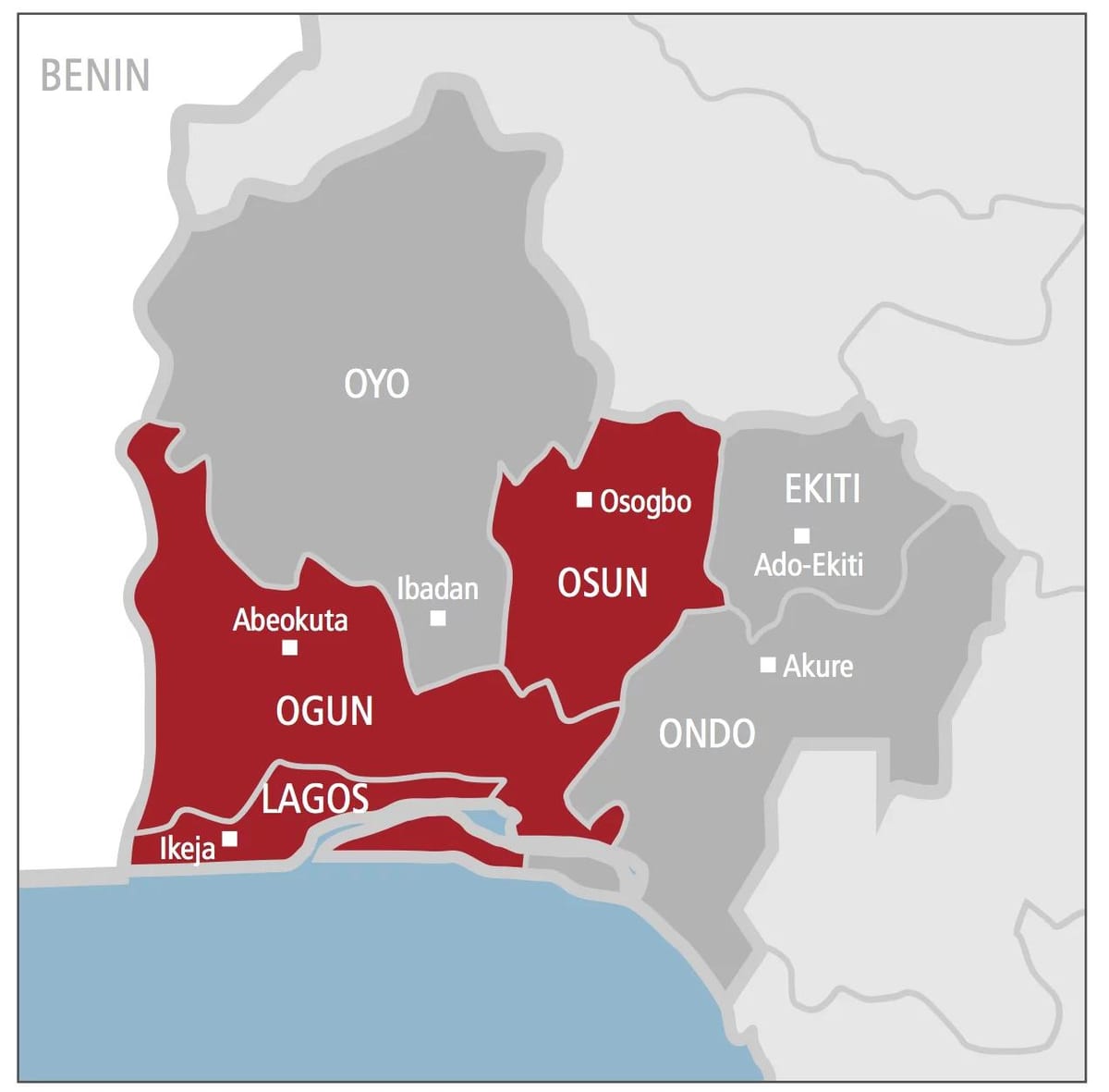 west-nigeria kaart