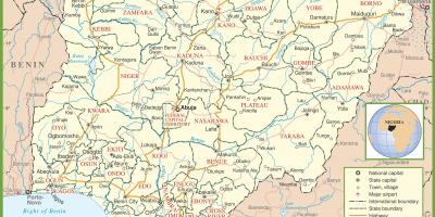 Complete kaart van nigeria