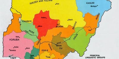 Kaart van nigeriaanse stammen