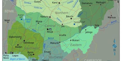Nigeria zuid-afrika kaart