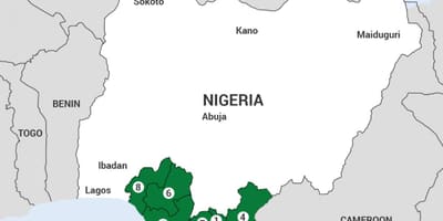 Kaart van niger delta kaart in nigeria