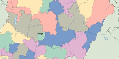 Kaart van nigeria vector
