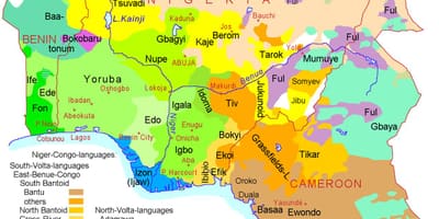 Nigeria taal kaart