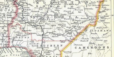 Kaart van het oude nigeria